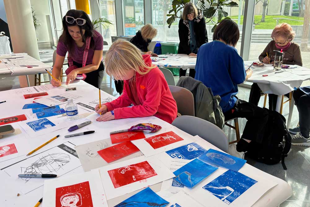 Free Art Workshops: Relief Print